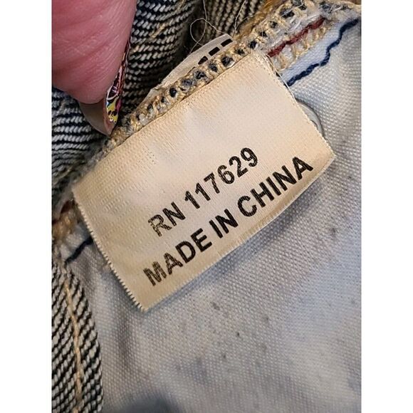 MEK Jeans Denim DARK Blue OAXACA Jeans, Boot Cut By Miss Me | 28 Big Stitch EUC - Picture 15 of 15